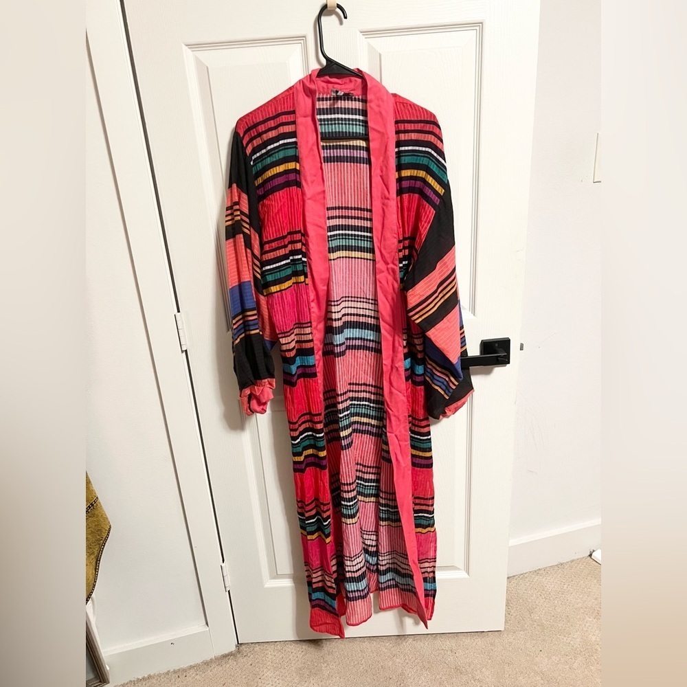 Anthropologie Conditions Apply Striped Colorful Duster Kimono View 6